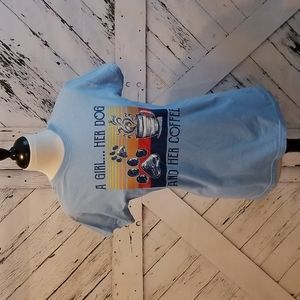 A Girl...Her Dog And Her Coffee T-Shirt